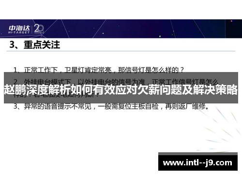赵鹏深度解析如何有效应对欠薪问题及解决策略 赵鹏深度解析如何有效应对欠薪问题及解决策略